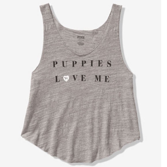 PINK Victoria's Secret Tops - NEW VS PINK Puppies Love Me Tank top